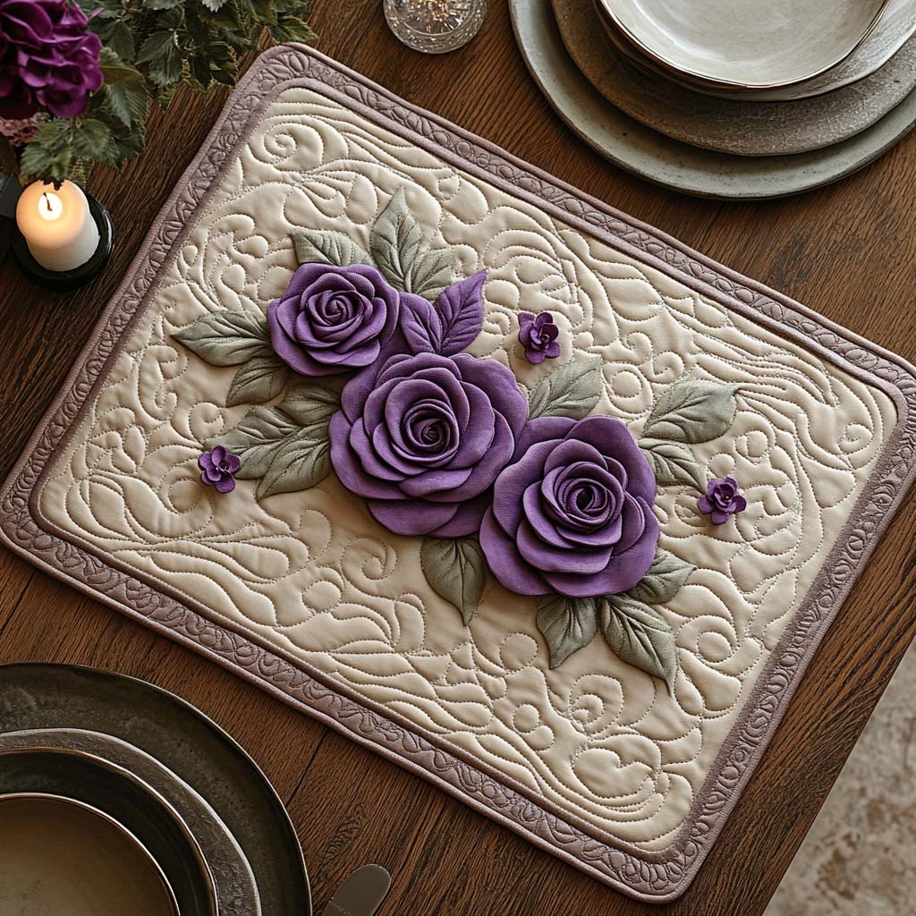 Royal Petals Quilted Place Mat NCU0DV3803