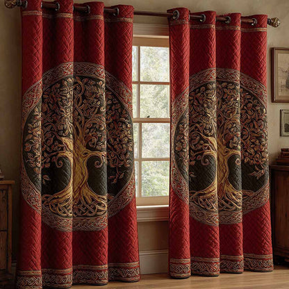 Ruby Heritage Quilted Curtains NCU0DX078