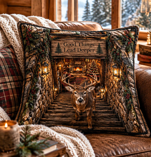 Rustic Antlers Quilted Pillow Case SN0PT1225