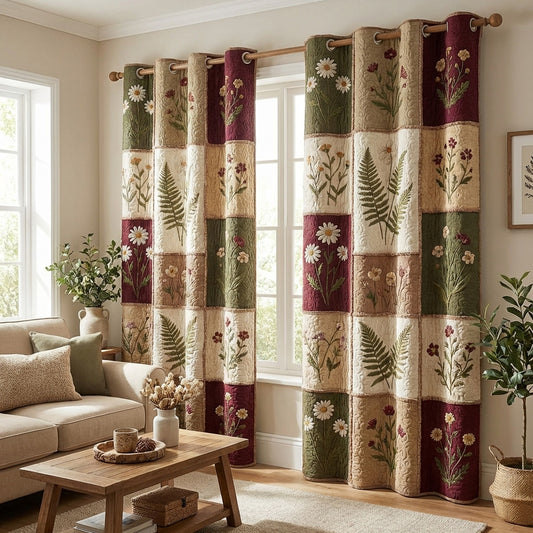Rustic Herb Garden Quilted Curtains NCU0TVN008