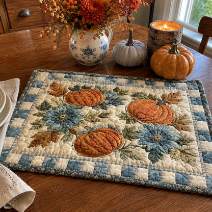 Rustic Pumpkin Charm Quilted Placemat SN0PT483