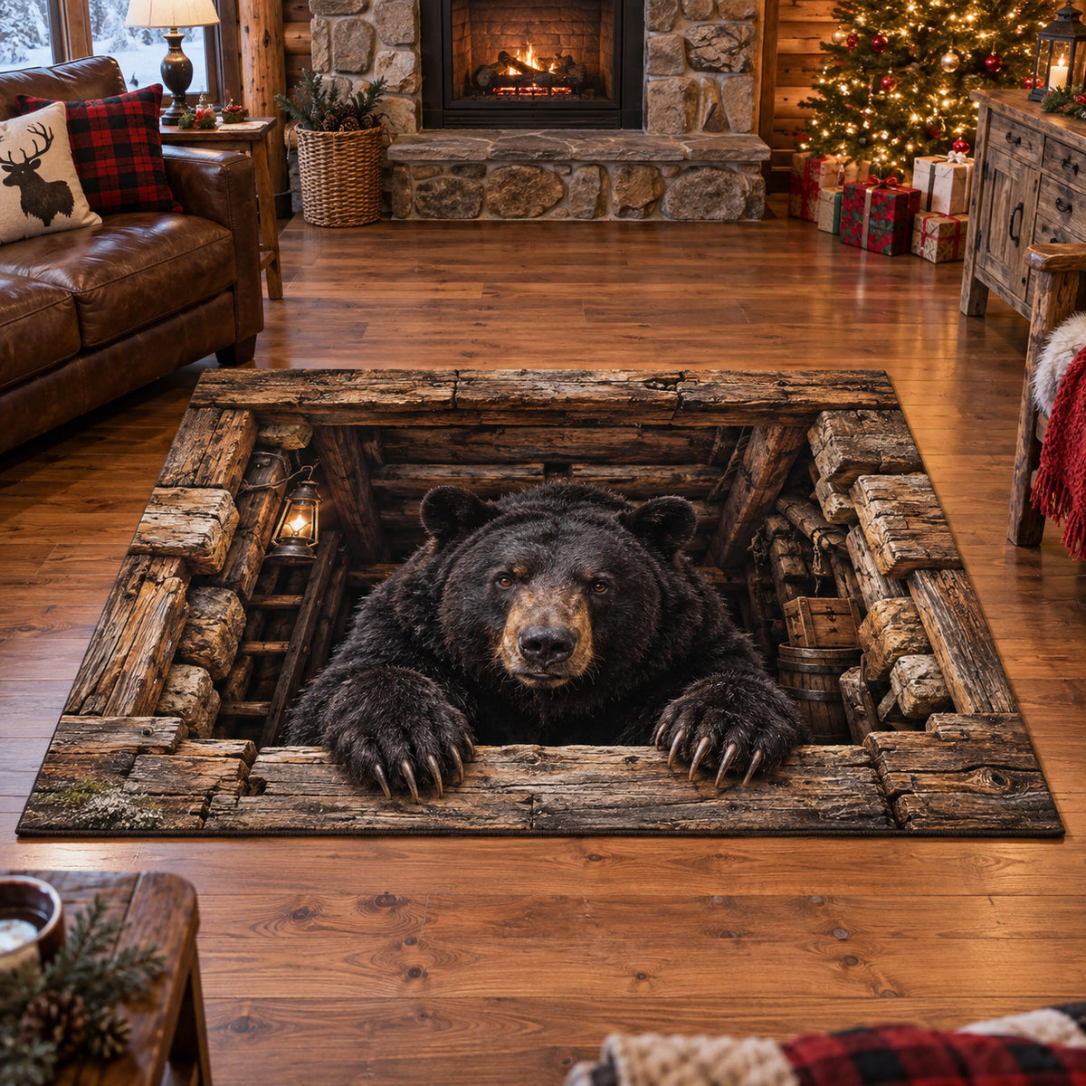 Rustic Bear Area Rug SN0TV687