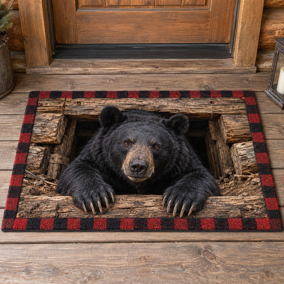 Rustic Bear Doormat SN0TV674