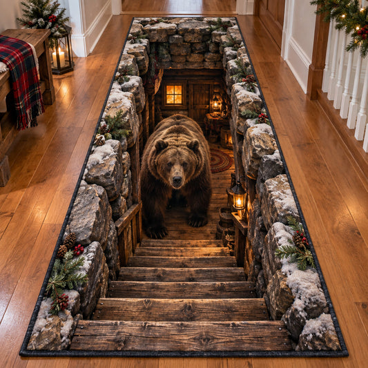 Rustic Bear Hideaway Runner Carpet SN0TV523