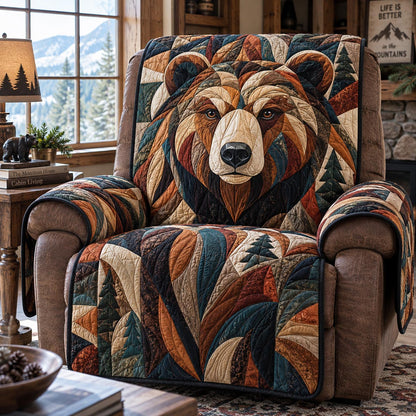 Rustic Bear Spirit Quilted Sofa Cover SN0DV1002