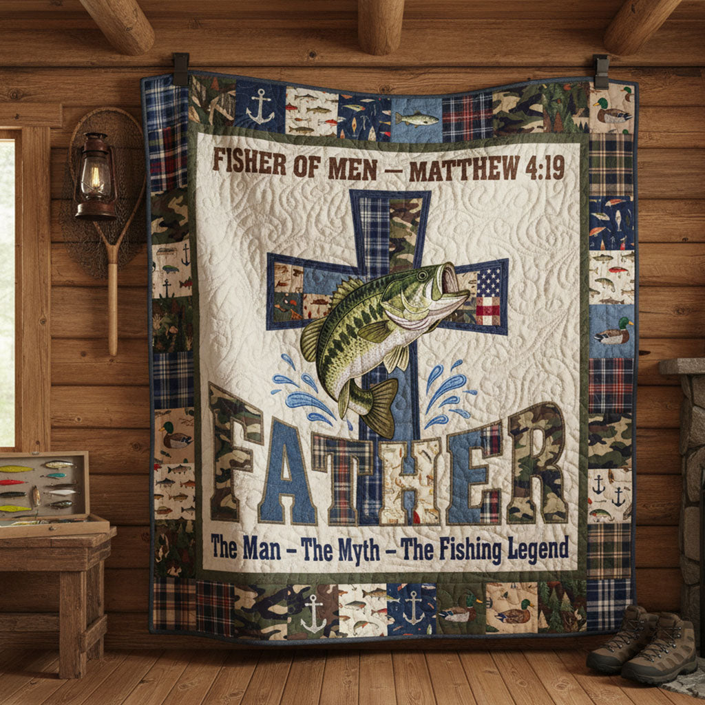Rustic Blessings Fishing Quilted Blanket SN0PT082