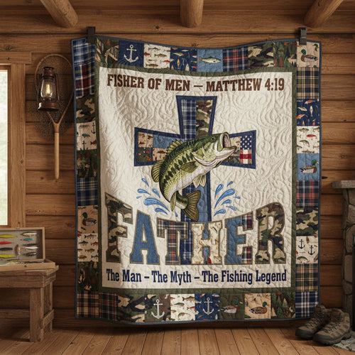 Rustic Blessings Fishing Quilted Blanket SN0PT082