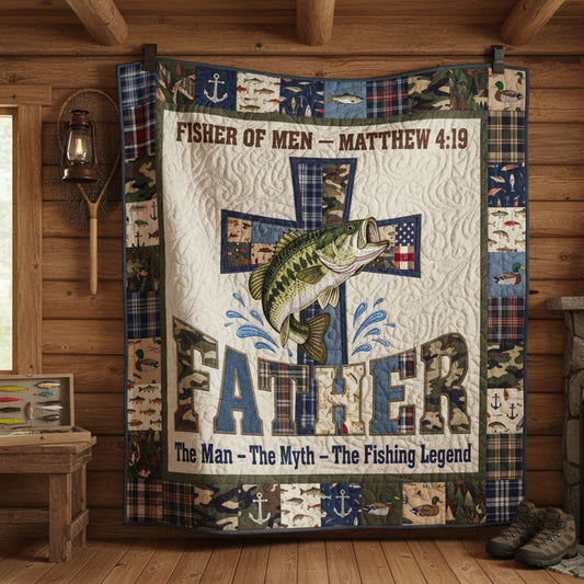 Rustic Blessings Fishing Quilted Blanket SN0PT082