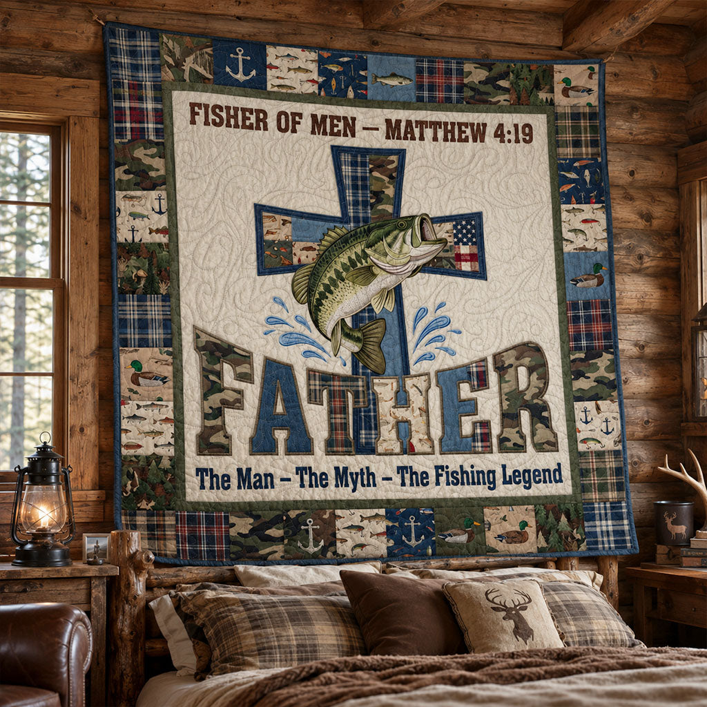 Rustic Blessings Fishing Quilted Blanket SN0PT082