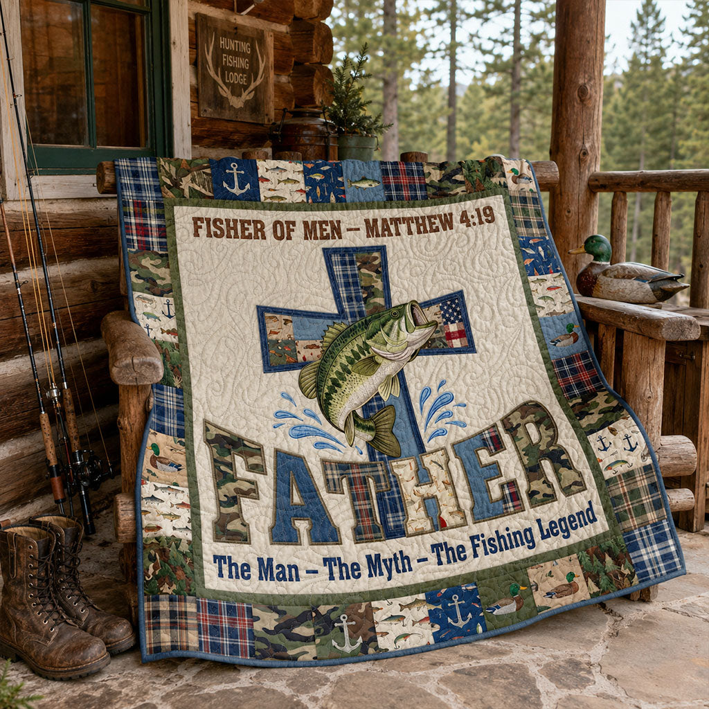 Rustic Blessings Fishing Quilted Blanket SN0PT082