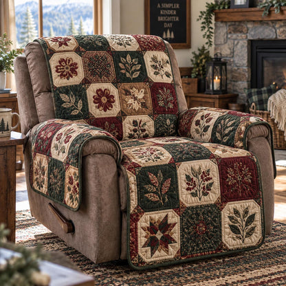 Rustic Botanical Garden Quilted Sofa Cover SN0DV981