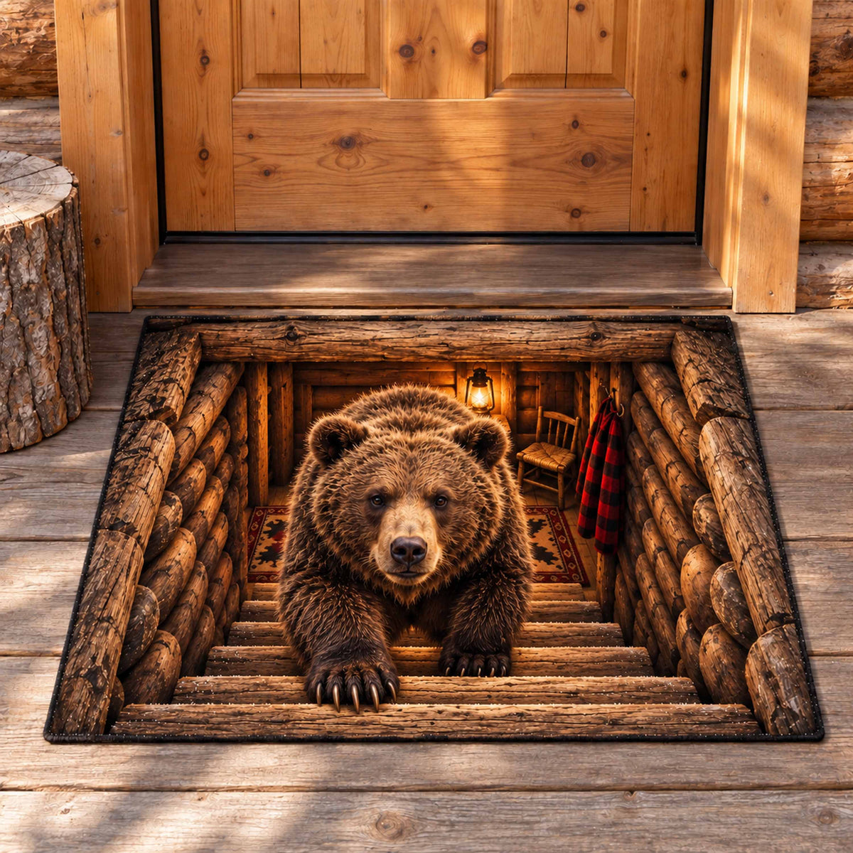 Rustic Cabin Bear Doormat SN0TD985