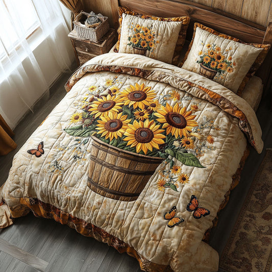 Rustic Charm 3-Piece Quilted Bedding Set NCU0DV2044