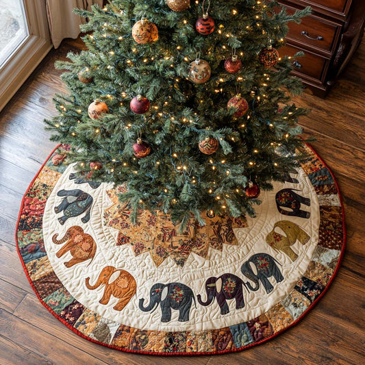 Rustic Charm Christmas Quilted Tree Skirt NCU0NT2243