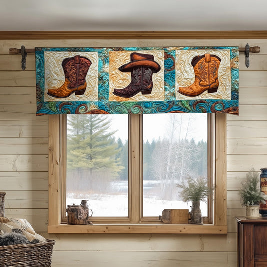Rustic Cowboys Quilted Valance NCU0NT6676