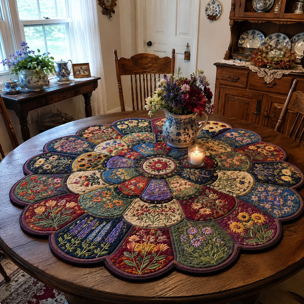 Rustic Elegance Custom Shape Quilted Table Topper SN0PT481
