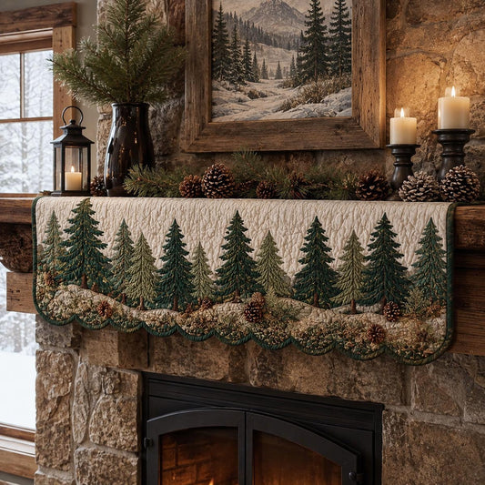 Rustic Forest Quilted Mantel Scarf SN0DV520