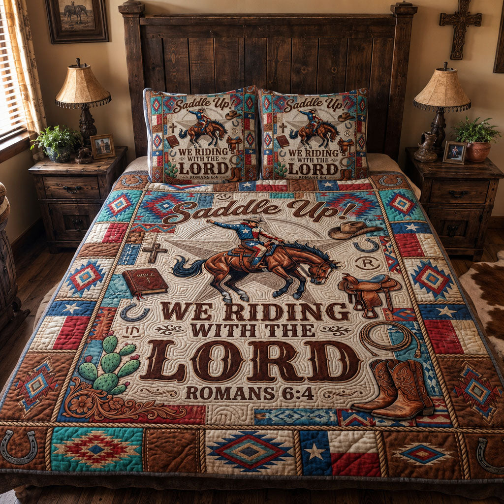 Rustic Frontier Grace 3-Piece Quilted Bedding Set SN0PT092