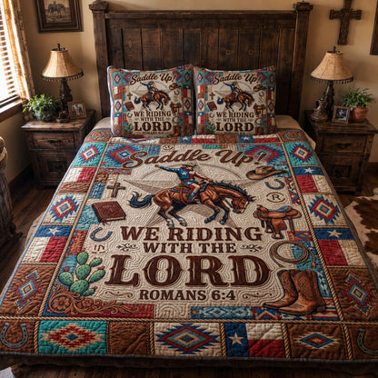 Rustic Frontier Grace 3-Piece Quilted Bedding Set SN0PT092