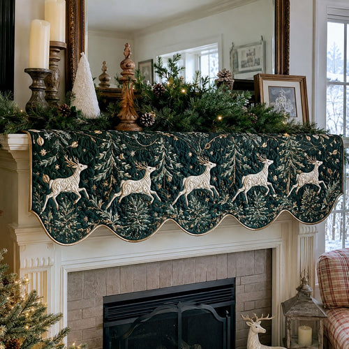 Rustic Holiday Hearth Quilted Mantle Scarf SN0PT658
