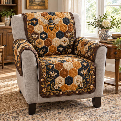 Rustic Honeycomb Garden Quilted Sofa Cover SN0DV1042