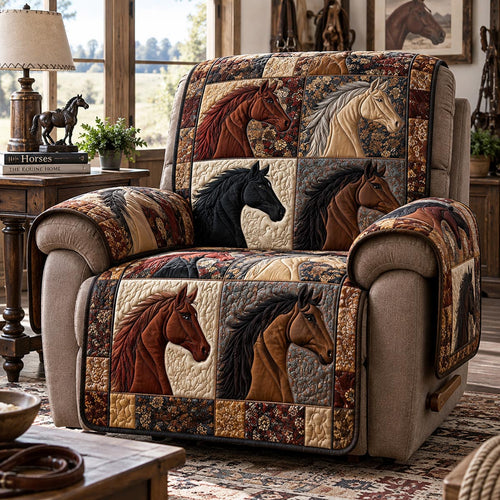 Rustic Horse Gallery Quilted Sofa Cover SN0DV955