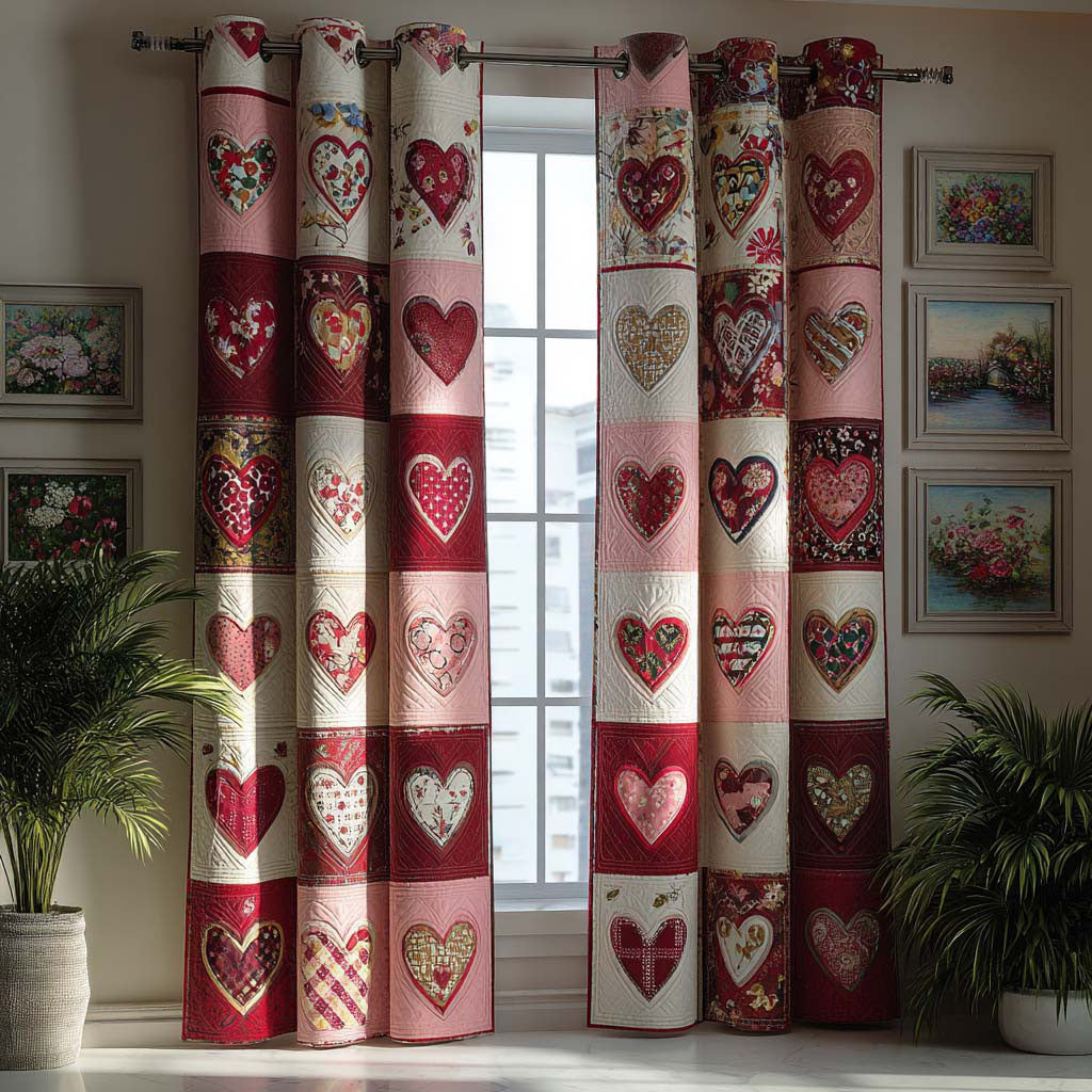 Rustic Love Quilted Curtains NCU0DX033
