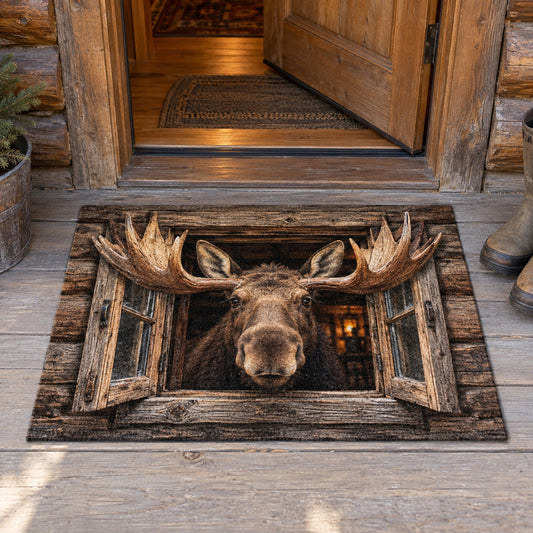 Rustic Moose Doormat SN0TV679