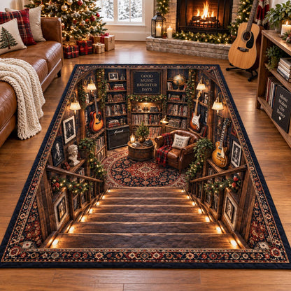 Rustic Music Stairway Area Rug SN0DV855