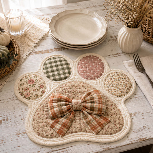 Rustic Paws Custom Shape Quilted Placemat SN0TD050