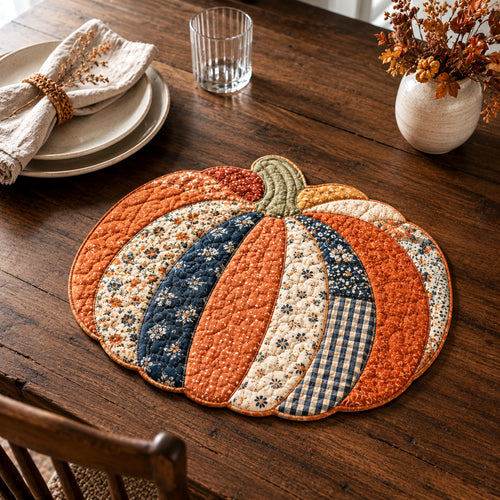 Rustic Pumpkin Custom Shape Quilted Placemat SN0TV023