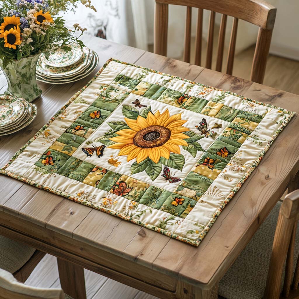 Rustic Shine Quilted Table Topper NCU0DDK511