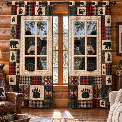 Rustic Wildlife Quilted Curtains SN0TV728