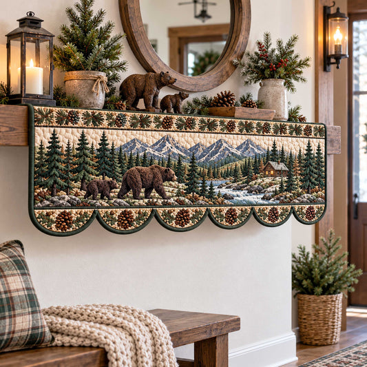 Rustic Wildlife Quilted Mantel Scarf SN0TD536