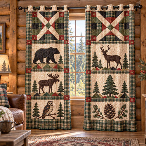 Rustic Wilds Quilted Curtains SN0TD1130