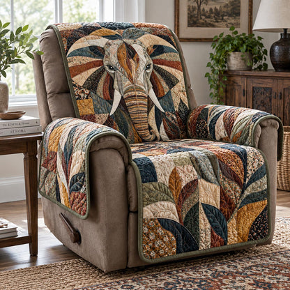 Rustic Woodland Elephant Quilted Sofa Cover SN0DV1003