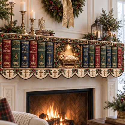 Sacred Bethlehem Quilted Mantel Scarf SN0TV571