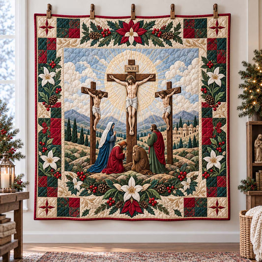 Sacred Calvary Quilted Blanket SN0HH0853