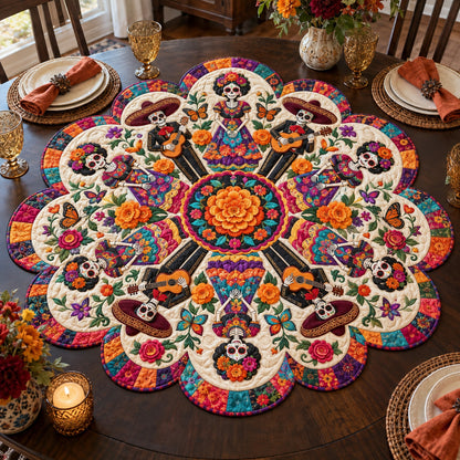 Sacred Catrina Custom Shape Quilted Table Topper SN0TV355
