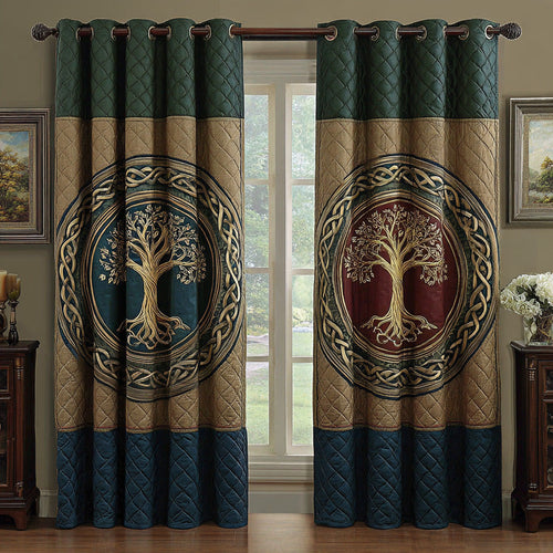 Sacred Circle Quilted Curtains NCU0DH806