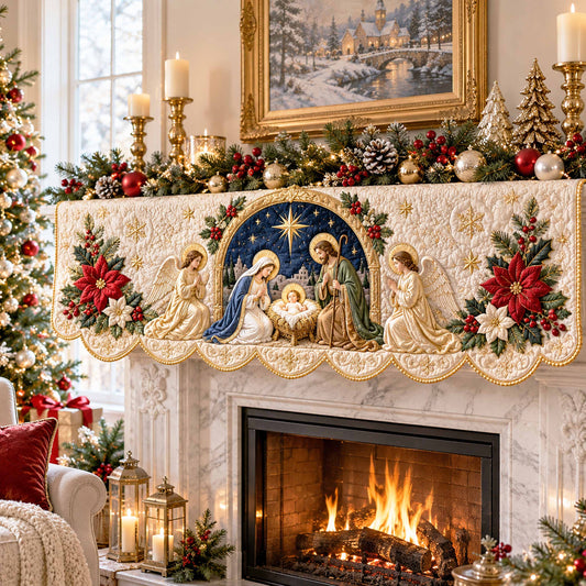 Nativity Quilted Mantel Scarf SM0TD003