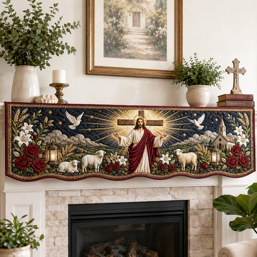 Sacred Radiance Quilted Mantel Scarf SN0TV237