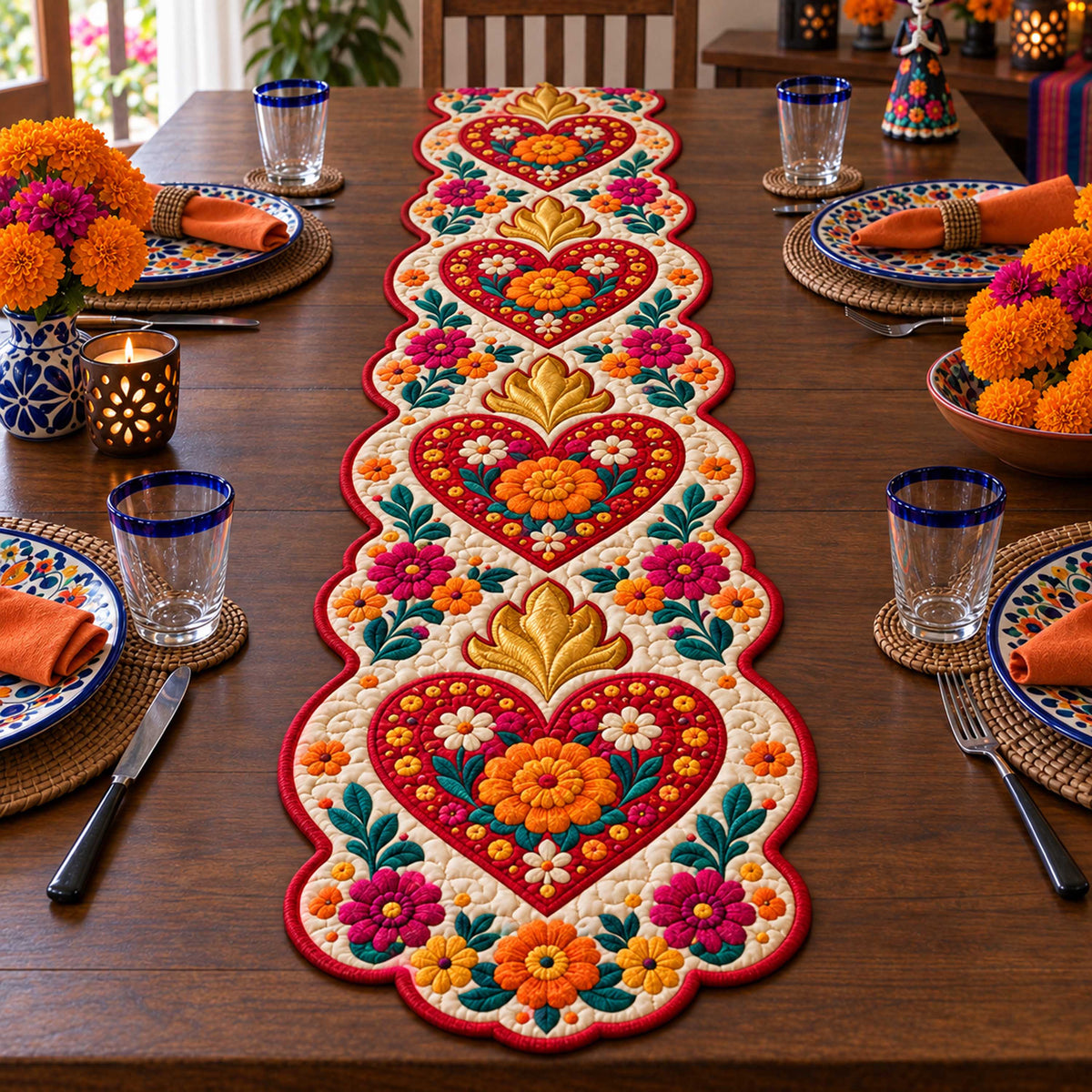 Sacred Remembrance Custom Shape Quilted Table Runner SN0TD694
