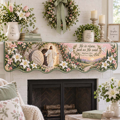 Sacred Resurrection Quilted Mantel Scarf SN0HH0834