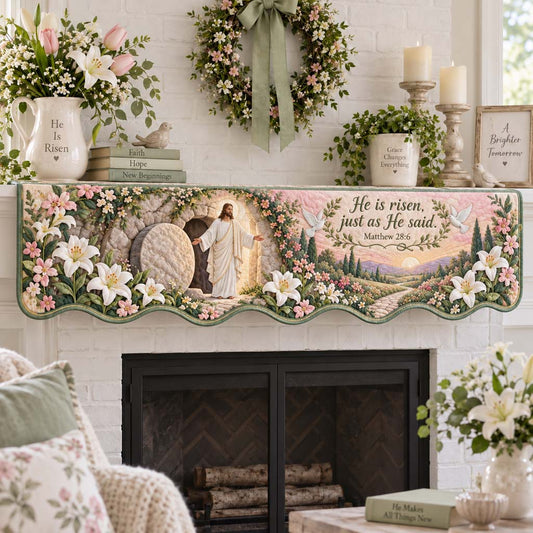 Sacred Resurrection Quilted Mantel Scarf SN0HH0834