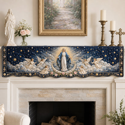 Sacred Rose Quilted Mantel Scarf SN0TV249