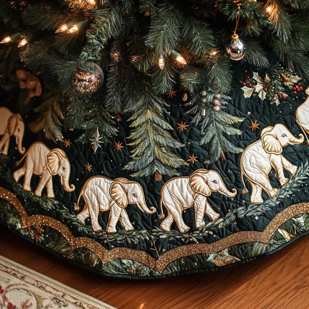 Safari Christmas Christmas Quilted Tree Skirt NCU0VH1211