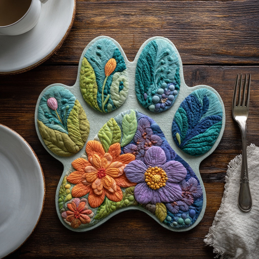Sage Garden Custom Shape Quilted Placemat NCU0LV094