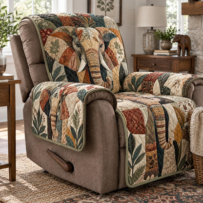Sage Garden Elephant Quilted Sofa Cover SN0DV1006