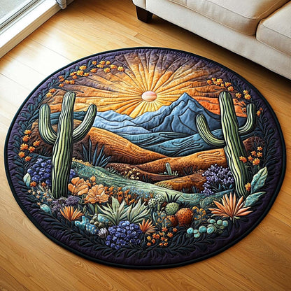 Saguaro Sunset Quilted Round Mat NCU0DV5109
